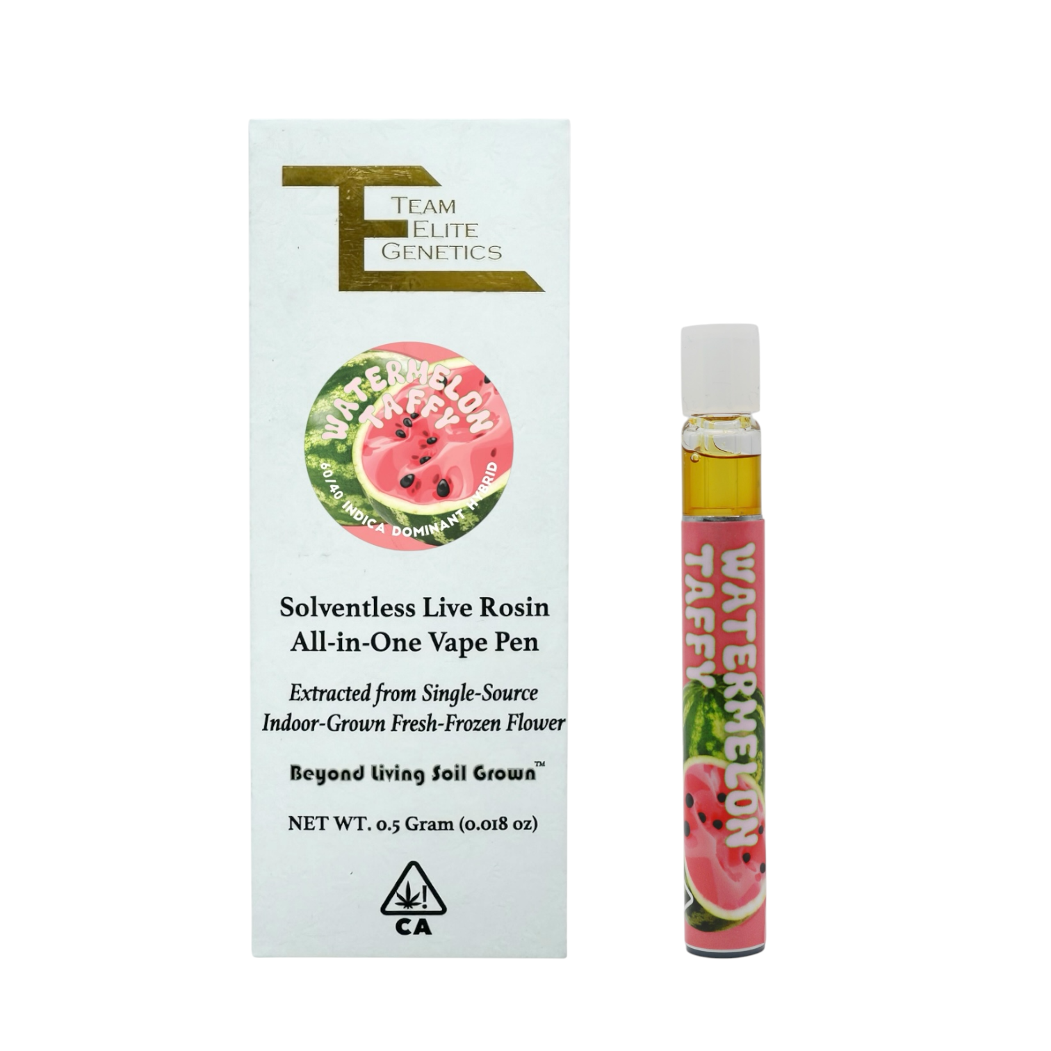 Watermelon Taffy AIO Solventless Rosin Vape Team Elite Genetics Watermelon Taffy AIO Solventless Rosin Vape Team Elite Genetics